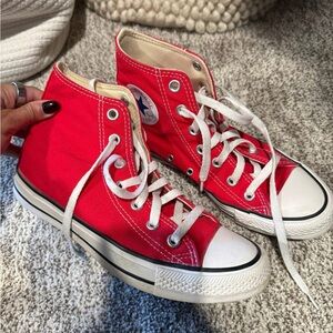 Converse Red High-Top Sneakers